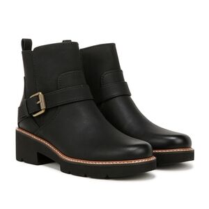 Naturalizer Cabaret Moto Black Ankle Boots - New
